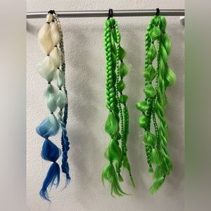 Rave braids hair extensions ponytail attachment